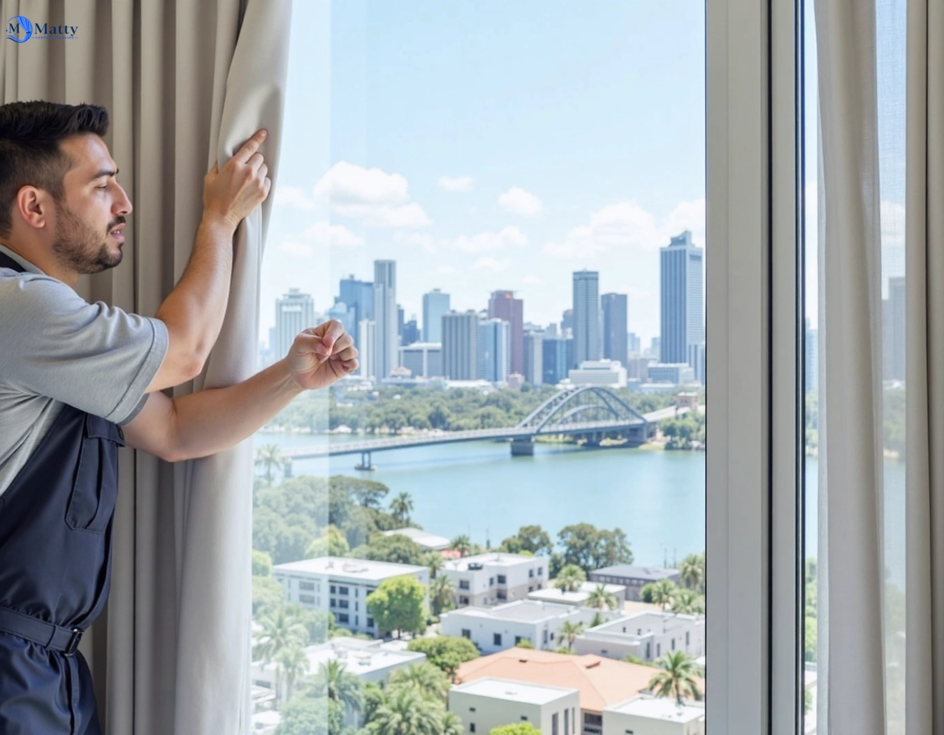 Professional curtain steam cleaning service east-ryde-nsw QLD by Matty Curtain Cleaning