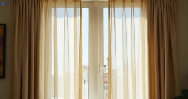 Dusty and dull curtains in east-ryde-nsw before steam cleaning